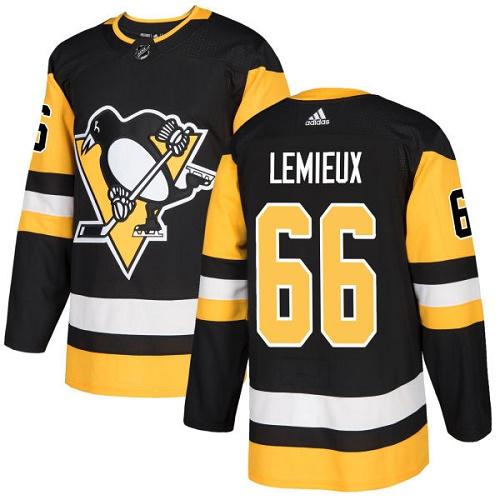 Adidas Pittsburgh Penguins 66 Mario Lemieux Black Home Authentic Stitched Youth NHL Jersey